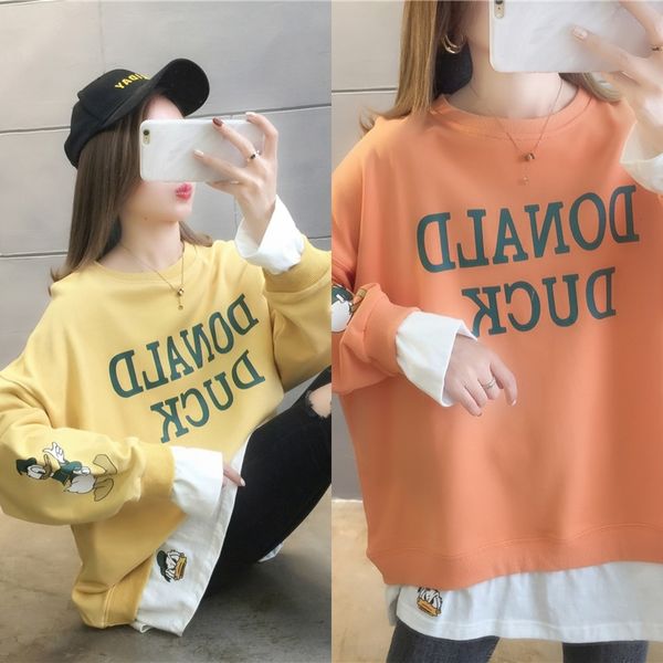 lhevn pullover autumn 2020 women's sweater korean style loose lazy wind print pullover coat animal fake two-piece round neck new coat u, Black
lhevn pullover autumn 2020 women's sweater korean style loose lazy wind print pullover coat animal fake two-piece round neck new coat u, Black