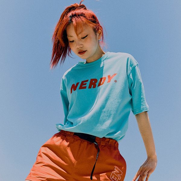 south korea 2020 summer fashion nerdy lettered printed cotton loose crew neck short sleeve men's and women's half t-shirt t-shirt, Blue
south korea 2020 summer fashion nerdy lettered printed cotton loose crew neck short sleeve men's and women's half t-shirt t-shirt, Blue