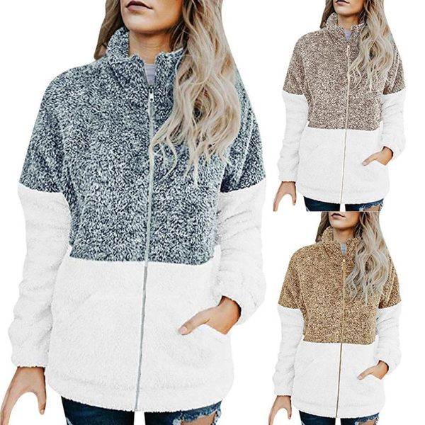 female jacket autumn women outwear fashion classic overcoat women clothing winter autumn casual stitching zipper pocket plush, Black;white
female jacket autumn women outwear fashion classic overcoat women clothing winter autumn casual stitching zipper pocket plush, Black;white
