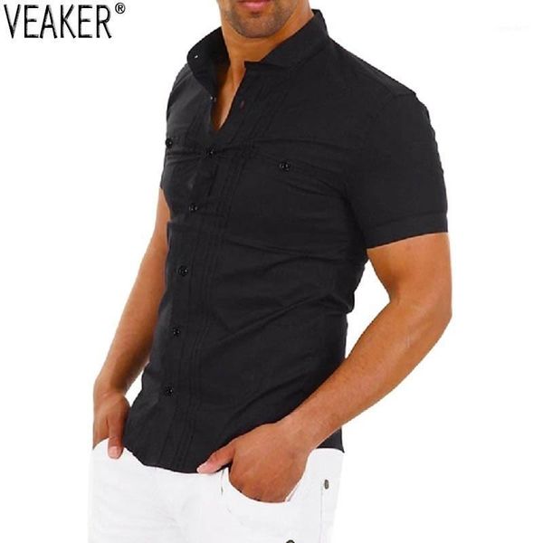 men's casual shirts 2021 black white short sleeve shirt male mandarin collar slim fit men solid color s-2xl1, White;black
men's casual shirts 2021 black white short sleeve shirt male mandarin collar slim fit men solid color s-2xl1, White;black