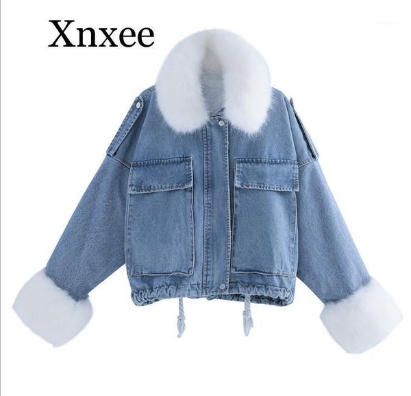 women's jackets russia fashion korean thicken women jeans jacket winter 2021 long sleeve big fur collar warm ladies denim coats outerwe, Black;brown
women's jackets russia fashion korean thicken women jeans jacket winter 2021 long sleeve big fur collar warm ladies denim coats outerwe, Black;brown