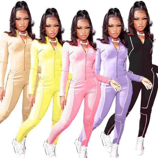 women's jumpsuits & rompers 2021 long-sleeved solid color tight-fitting personality line stitching sports fitness jumpsuit wholesale dr, Black;white
women's jumpsuits & rompers 2021 long-sleeved solid color tight-fitting personality line stitching sports fitness jumpsuit wholesale dr, Black;white