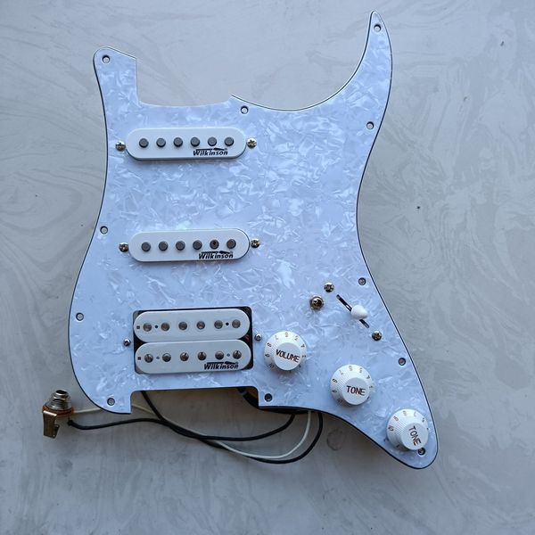 upgrade prewired ssh guitar pickguard white wk wvs alnico 5 pickups 7 way swtich for fd strat guitar welding harness
upgrade prewired ssh guitar pickguard white wk wvs alnico 5 pickups 7 way swtich for fd strat guitar welding harness