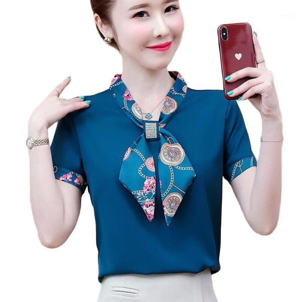 summer short sleeve chiffon blouse women shirts fashion print bow women blouses korean office plus size blusas mujer1, White
summer short sleeve chiffon blouse women shirts fashion print bow women blouses korean office plus size blusas mujer1, White