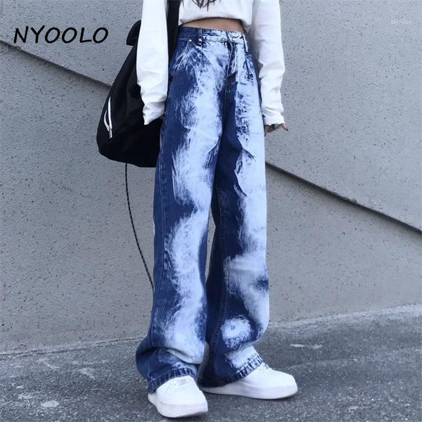 women's jeans nyoolo casual streetwear bleached high waist full length washed women straight boyfriend denim pants vaqueros mujer1, Blue
women's jeans nyoolo casual streetwear bleached high waist full length washed women straight boyfriend denim pants vaqueros mujer1, Blue