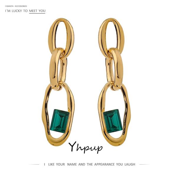 yhpup elegant green crystal geometric dangle earrings trendy metal cooper irregular earrings 14 k jewelry bijoux femme gift, Silver
yhpup elegant green crystal geometric dangle earrings trendy metal cooper irregular earrings 14 k jewelry bijoux femme gift, Silver