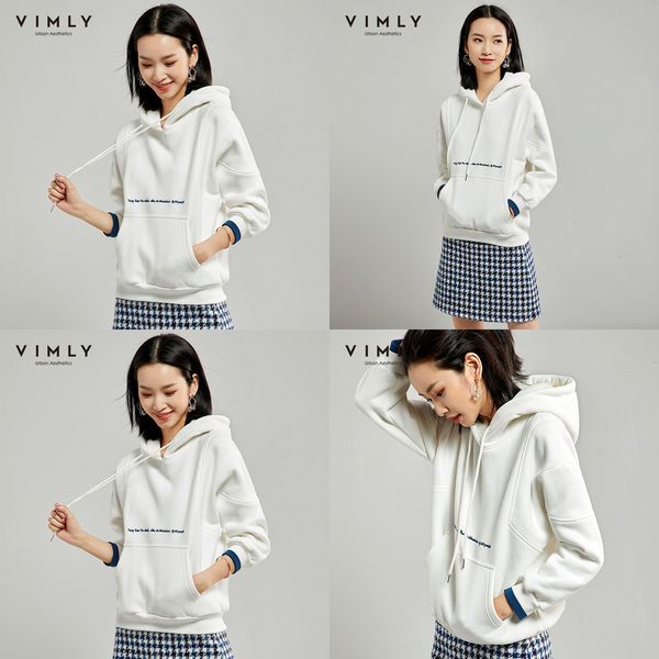 vimly women hoodies winter fashion new hooded letter pockets thick clothing loose casual sweatshirt female pullover 98757 q0105, Black
vimly women hoodies winter fashion new hooded letter pockets thick clothing loose casual sweatshirt female pullover 98757 q0105, Black
