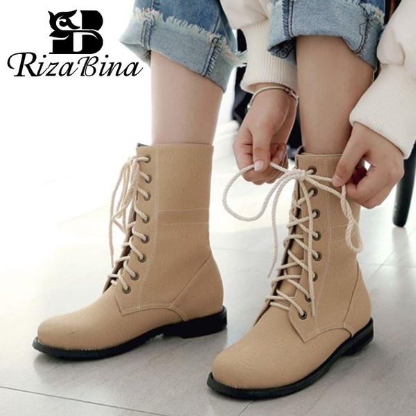 rizabina plus 29-43 women half short boots pu round toe flats plush lace up shoes warm boots women winter party footwear, Black
rizabina plus 29-43 women half short boots pu round toe flats plush lace up shoes warm boots women winter party footwear, Black
