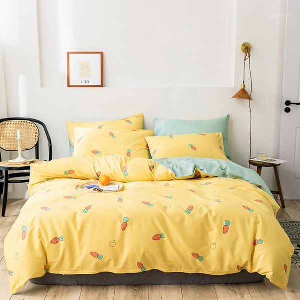 cotton bedding set twin full /king single double bed duvet cover flat bed sheet pillowcase home bedroom linings carrot1
cotton bedding set twin full /king single double bed duvet cover flat bed sheet pillowcase home bedroom linings carrot1