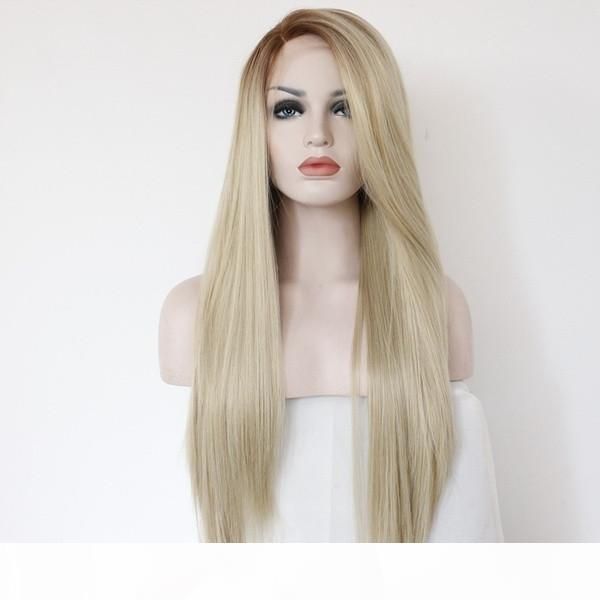 dark roots long straight ombre brown blonde synthetic lace front wig heat resistant brazilian hair long natural wigs for women, Black
dark roots long straight ombre brown blonde synthetic lace front wig heat resistant brazilian hair long natural wigs for women, Black