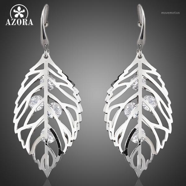 dangle & chandelier azora the leaves white gold color austrian crystal drop earrings te00401, Silver
dangle & chandelier azora the leaves white gold color austrian crystal drop earrings te00401, Silver