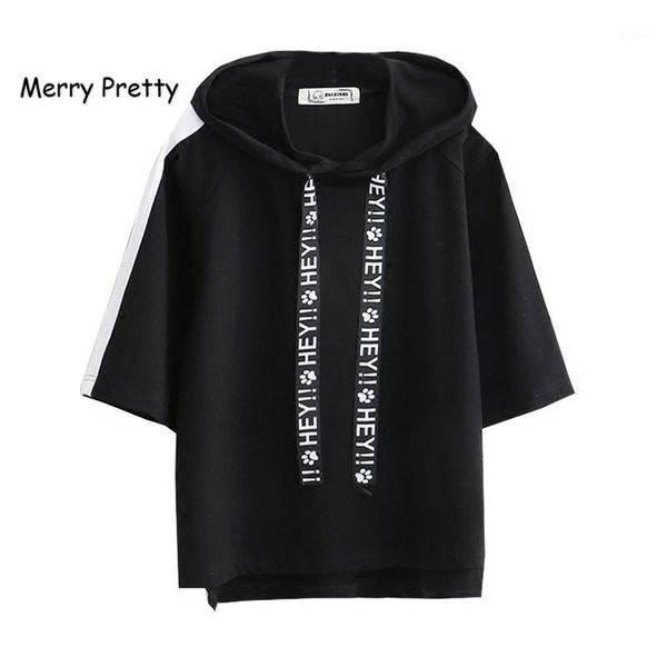 merry pretty t shirt women black hooded t-shirt harajuku casual drawstring solid short sleeve cotton streetwear bbf tshirts1, White
merry pretty t shirt women black hooded t-shirt harajuku casual drawstring solid short sleeve cotton streetwear bbf tshirts1, White