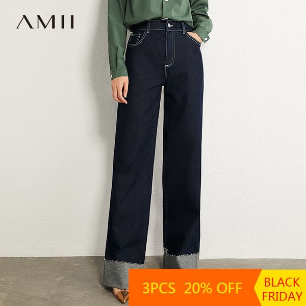 amii minimalism autumn vintage women's jeans fashion high wasit solid wide leg women pants long female trousers 12070384 lj201127, Blue
amii minimalism autumn vintage women's jeans fashion high wasit solid wide leg women pants long female trousers 12070384 lj201127, Blue