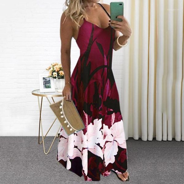 summer women beach maxi dress 2020 v neck spaghetti strap long dress fashon floral print party plus size1, Black;gray
summer women beach maxi dress 2020 v neck spaghetti strap long dress fashon floral print party plus size1, Black;gray