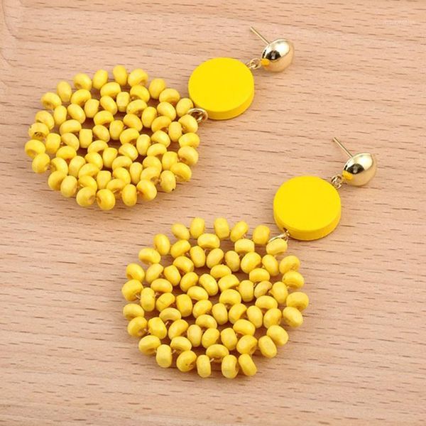 korean handmade yellow wooden dangle earrings for women geometric simpme round long drop earrings femme jewelry accessory1, Silver
korean handmade yellow wooden dangle earrings for women geometric simpme round long drop earrings femme jewelry accessory1, Silver
