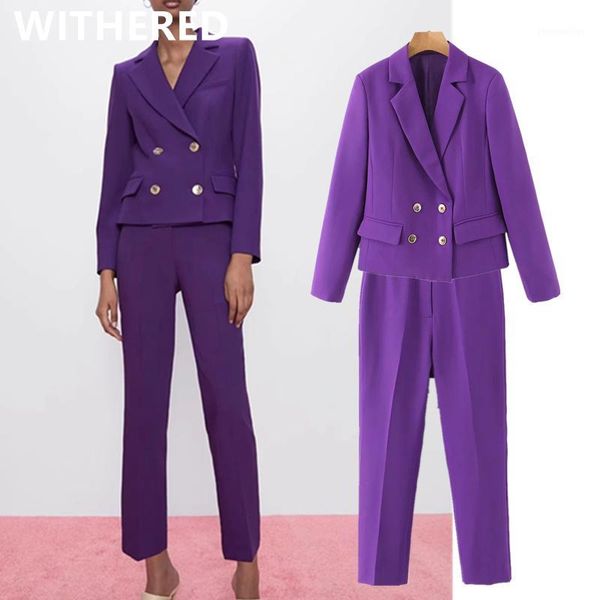 women's suits & blazers withered england style ins fashion blogger double breasted purple blazer women mujer 2021 and jackets 1, White;black
women's suits & blazers withered england style ins fashion blogger double breasted purple blazer women mujer 2021 and jackets 1, White;black