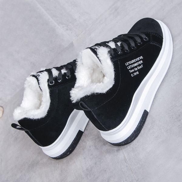 plush warm winter comfortable platform boots outdoor non-slip women's sneakers 201021, Black
plush warm winter comfortable platform boots outdoor non-slip women's sneakers 201021, Black
