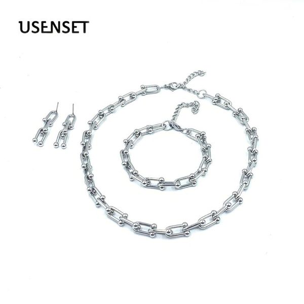 5mm 7mm u shapedstainless steel necklace bracelet jewelry set for women fashion gold color jewelry statement necklace gifts, Silver
5mm 7mm u shapedstainless steel necklace bracelet jewelry set for women fashion gold color jewelry statement necklace gifts, Silver