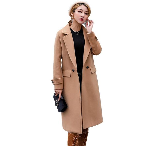 мода шерстяные пальто женский long сыпучие 2020 winter new one button solid color толстые отворотами теплый шерстяной пальто женский пиджак, Black
мода шерстяные пальто женский long сыпучие 2020 winter new one button solid color толстые отворотами теплый шерстяной пальто женский пиджак, Black