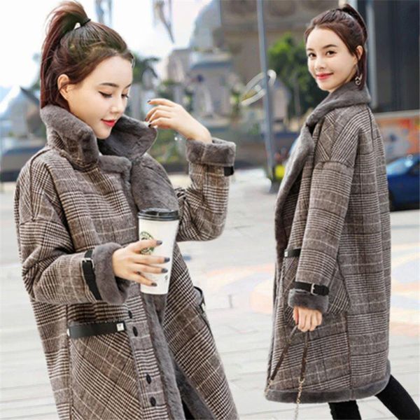 women's wool & blends la cisne plaid coat autumn and winter thick mid-length imitation lamb woolen women, Black
women's wool & blends la cisne plaid coat autumn and winter thick mid-length imitation lamb woolen women, Black
