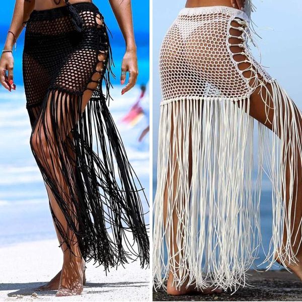 two-piece suits women crochet swimwear bikini cover up beach skirts wrap sarong pareo high waist long tassel maxi skirt solid swimsuits
two-piece suits women crochet swimwear bikini cover up beach skirts wrap sarong pareo high waist long tassel maxi skirt solid swimsuits
