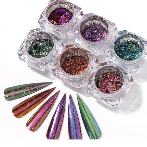 1 box holographics nail powder colorful shiny nail glitter chrome pigment dust flakes sequins manicures nail art de jllmxe, Silver;gold
1 box holographics nail powder colorful shiny nail glitter chrome pigment dust flakes sequins manicures nail art de jllmxe, Silver;gold