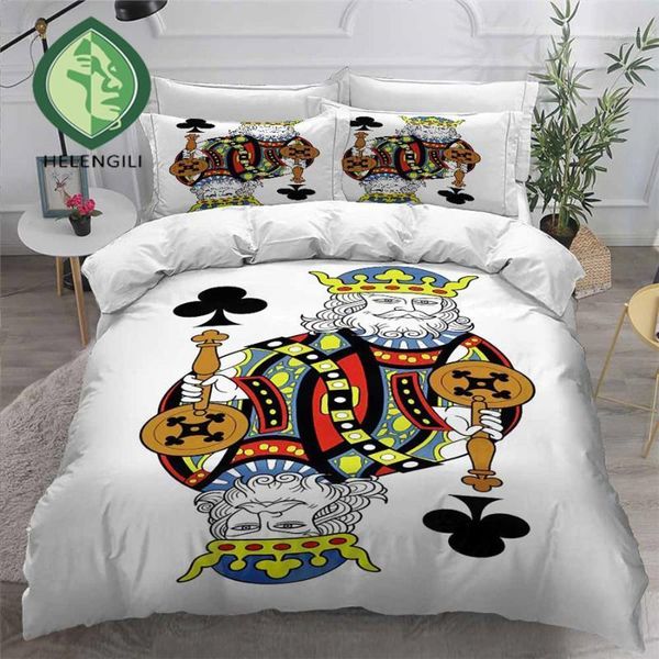 helengili 3d bedding set playing cards print duvet cover set bedclothes with pillowcase bed home textiles #pk031
helengili 3d bedding set playing cards print duvet cover set bedclothes with pillowcase bed home textiles #pk031