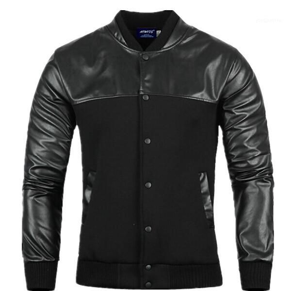 2015 new fashion pu leather stitching design men jackets & stand collar pure cotton men's casual fit style jackets1, Black;brown
2015 new fashion pu leather stitching design men jackets & stand collar pure cotton men's casual fit style jackets1, Black;brown