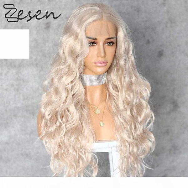 zesen platinum blonde wig with natural hairline synthetic 13*4 lace front wig glueless heat resistant pink wigs for women, Black
zesen platinum blonde wig with natural hairline synthetic 13*4 lace front wig glueless heat resistant pink wigs for women, Black