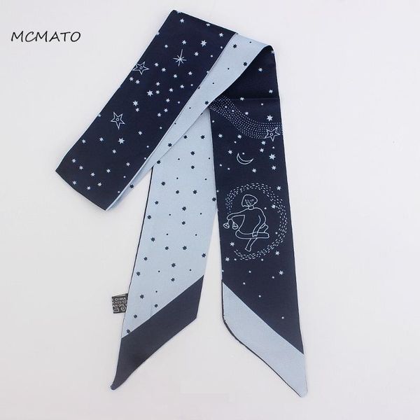 95cm*5cm small long libra printed woman silk scarf 2020 fashion design brand scarf skinny bag ribbons cloth accessories, Blue;gray
95cm*5cm small long libra printed woman silk scarf 2020 fashion design brand scarf skinny bag ribbons cloth accessories, Blue;gray