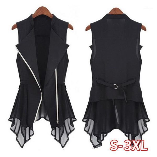 woman chiffon jackets spring summer jacket women slim long jacket sleeveless black waist-coat women s- xxxl plus size1, Black;brown 
woman chiffon jackets spring summer jacket women slim long jacket sleeveless black waist-coat women s- xxxl plus size1, Black;brown