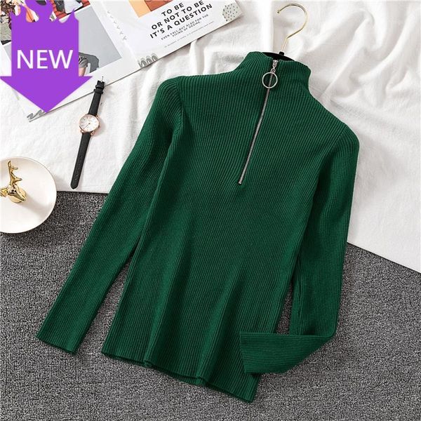 2020 sueter mujer basic fashion pullovers zipper half turtleneck sweater women solid slim autumn winter clothes1, White;black
2020 sueter mujer basic fashion pullovers zipper half turtleneck sweater women solid slim autumn winter clothes1, White;black