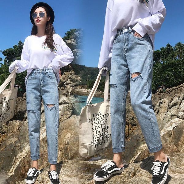 female boyfriend cotton jeans old dad casual carrot pants women slim denim blue hole jeans girls vintage casual straight pants
female boyfriend cotton jeans old dad casual carrot pants women slim denim blue hole jeans girls vintage casual straight pants