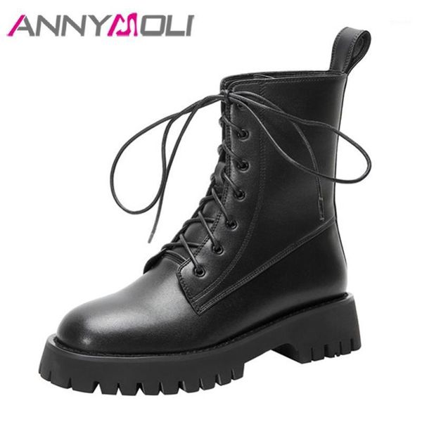 boots annymoli real leather flat platform mid-calf motorcycle women shoes round toe lace up short lady autumn black1, Black
boots annymoli real leather flat platform mid-calf motorcycle women shoes round toe lace up short lady autumn black1, Black