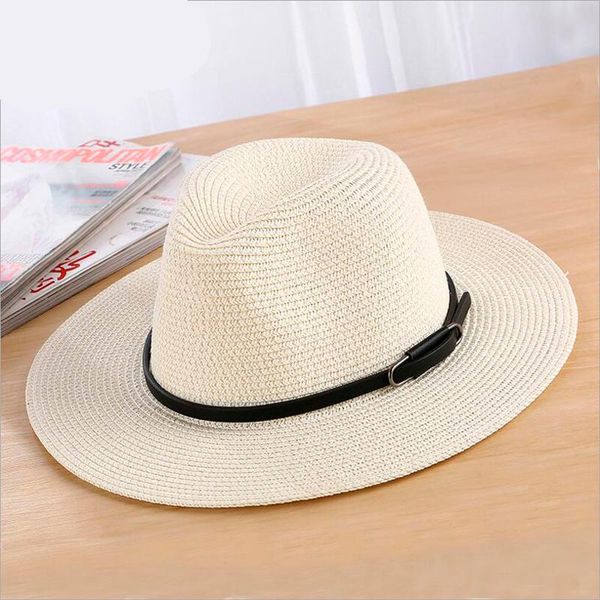 summer hats for women men straw sun hat wide brim belt buckle beach panama jazz hat female male sunhat chapeau femme, Blue;gray
summer hats for women men straw sun hat wide brim belt buckle beach panama jazz hat female male sunhat chapeau femme, Blue;gray