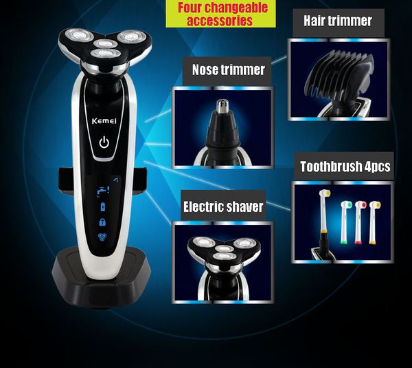 3d electric shaver men shaving machine nose & hair trimmer toothbrush 4 in 1 washable beard shaver rechargeable razor
3d electric shaver men shaving machine nose & hair trimmer toothbrush 4 in 1 washable beard shaver rechargeable razor