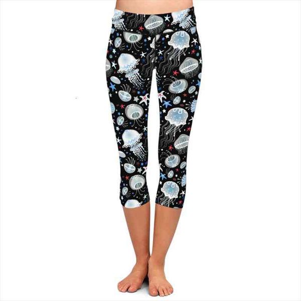 summer women capri pants fashion 3d sea animals jellyfish print high waist mid-calf casual leggings plus size, Black
summer women capri pants fashion 3d sea animals jellyfish print high waist mid-calf casual leggings plus size, Black
