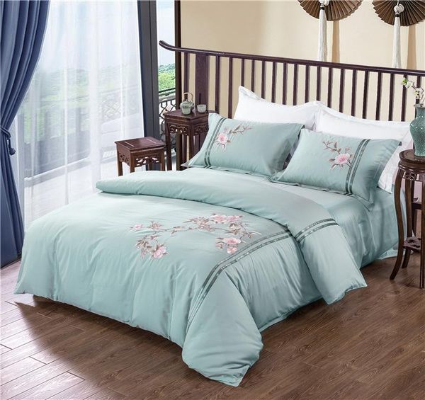 60s long stapled modern classic style 4pcs duvet cover bed set bed sheet pillowcases embroidery solid light green pink orchid
60s long stapled modern classic style 4pcs duvet cover bed set bed sheet pillowcases embroidery solid light green pink orchid