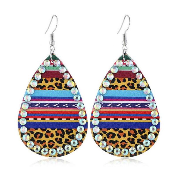 dangle & chandelier zwpon pave ab crystal leopard leather earrings for women 2021 arrival rainbow strip teardrop jewelry gifts, Silver
dangle & chandelier zwpon pave ab crystal leopard leather earrings for women 2021 arrival rainbow strip teardrop jewelry gifts, Silver