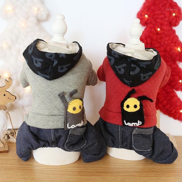 2020 autumn and winter red green colors dog jumpsuit with hat warm cotton padded four-legged poodle clothes for pet dog supplies1
2020 autumn and winter red green colors dog jumpsuit with hat warm cotton padded four-legged poodle clothes for pet dog supplies1