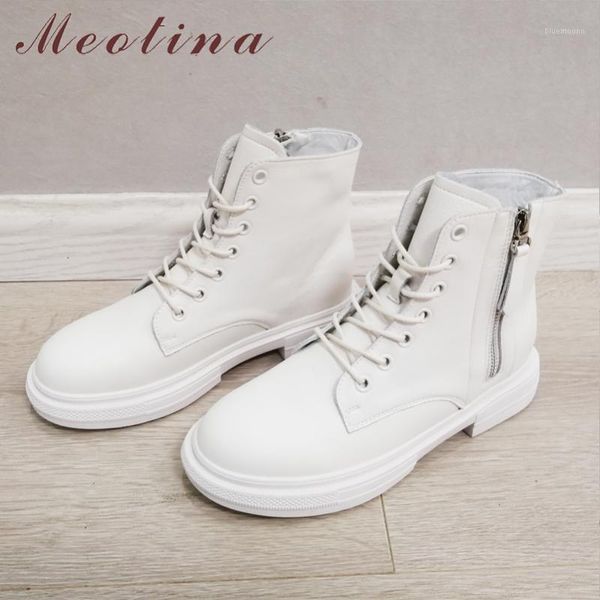 meotina natural genuine leather platform flat ankle boots buckle zip cross tied short boots ladies autumn winter black white 401
meotina natural genuine leather platform flat ankle boots buckle zip cross tied short boots ladies autumn winter black white 401
