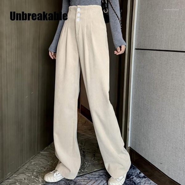 women's pants & capris casual thicken women corduroy 2021 spring high waist buttons wide-legged female floor-length long trousers1, Black;white
women's pants & capris casual thicken women corduroy 2021 spring high waist buttons wide-legged female floor-length long trousers1, Black;white