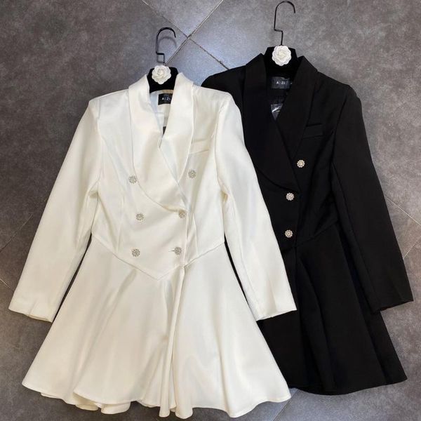 2021 fall lapel long sleeve rhinestone button down waist ruffle french suit jacket 0921, White;black
2021 fall lapel long sleeve rhinestone button down waist ruffle french suit jacket 0921, White;black