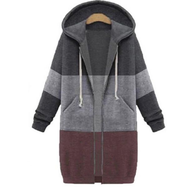 women's plush warmth color matching hooded zipper pocket hoodiesweater jacket women zipper open hooded fleece long coat jacket, Black
women's plush warmth color matching hooded zipper pocket hoodiesweater jacket women zipper open hooded fleece long coat jacket, Black