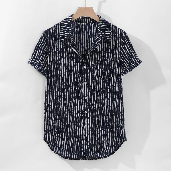 2019 new stylish mens striped printed loose short sleeve causal breathable turn down collar shirt abbigliamento moda maschile1, White;black
2019 new stylish mens striped printed loose short sleeve causal breathable turn down collar shirt abbigliamento moda maschile1, White;black