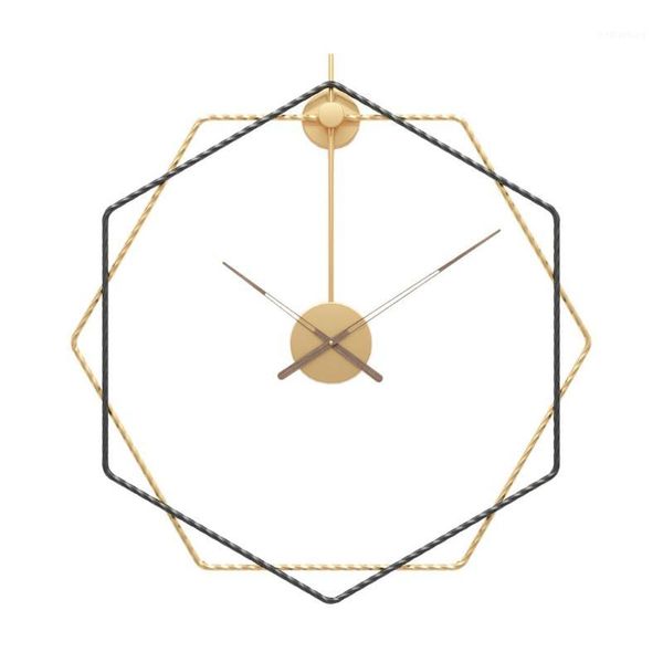 wall clocks 20 inches 50cm simple style wrought iron clock fashion silent hanging - black + golden1
wall clocks 20 inches 50cm simple style wrought iron clock fashion silent hanging - black + golden1