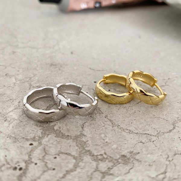 heavy industry 1pair 100% real.925 sterling silver white /gold grid geometric hoop huggie earring women's tle2172, Golden;silver
heavy industry 1pair 100% real.925 sterling silver white /gold grid geometric hoop huggie earring women's tle2172, Golden;silver
