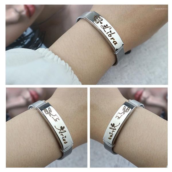 1 pc doreen box stainless steel strap bracelet engraved 12 constellations silver color bangles jewelry men women , 21cm long1, Black
1 pc doreen box stainless steel strap bracelet engraved 12 constellations silver color bangles jewelry men women , 21cm long1, Black