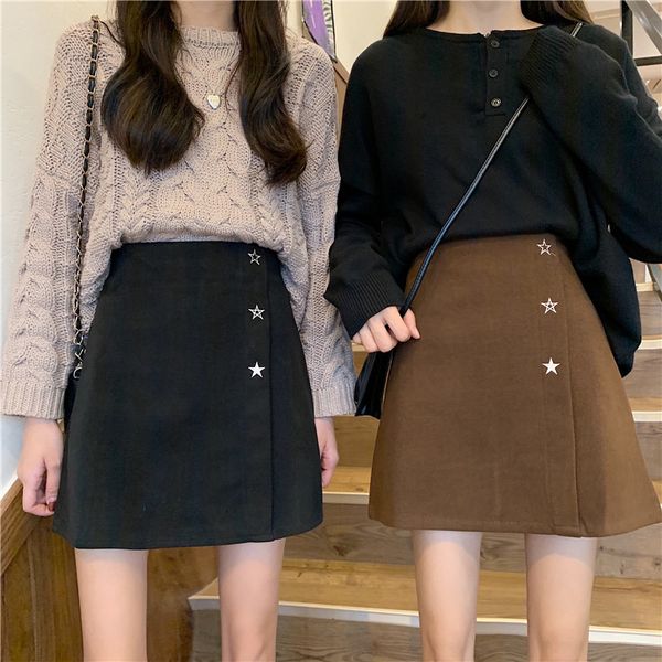 2020 autumn new korean embroidered star high waist with hip showing thin a-line short and half skirt for women
2020 autumn new korean embroidered star high waist with hip showing thin a-line short and half skirt for women