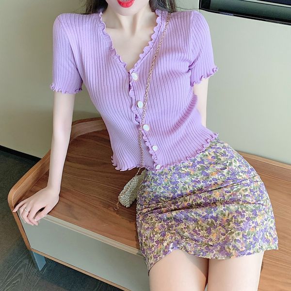 small fresh short short skirt two piece set temperament women summer 2020 new net red knitted cardigan floral skirt set vegwf, Gray
small fresh short short skirt two piece set temperament women summer 2020 new net red knitted cardigan floral skirt set vegwf, Gray